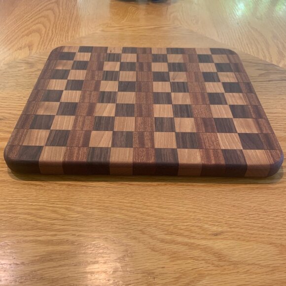 Cutting Board Hand Crafted Sapele / Cherry / Walnut Hardwoods Reversible - Picture 7 of 8